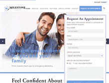 Tablet Screenshot of milestonedental.com